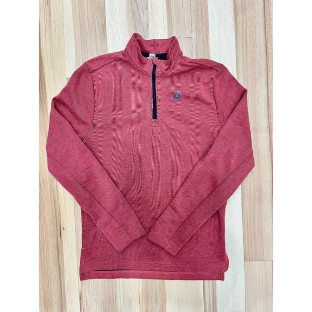 Men's Reebok Crossfit Red Heathered Quarter Zip Jacket S